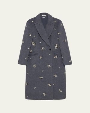 Jonathan Simkhai Gianni Embellished Coat - Blue