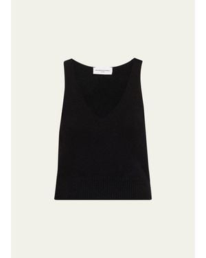 Brandon Maxwell Reese V-Neck Tank Top - Black