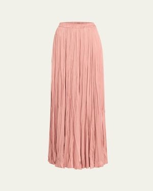 Michael Kors Jamison Crushed Maxi Skirt - Pink