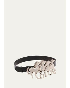 Chloé Leather Belt - White