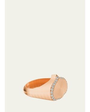 KAMAL Eye Adore Diamond Signet Ring - Natural