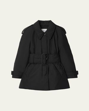 Burberry Berryhill Belted Padded Trench Coat - Black