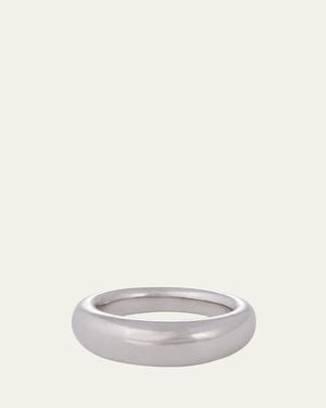 Sidney Garber 18K 7Mm French Dome Ring - White