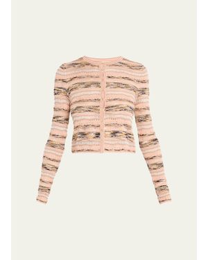 Ulla Johnson Mia Wavy Knit Cardigan - Natural