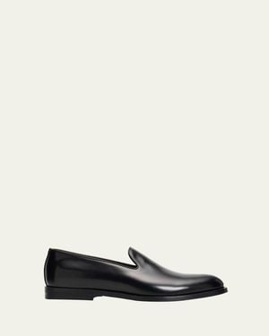 Brunello Cucinelli Leather Venetian Loafers - White