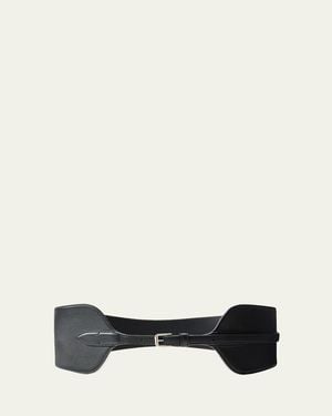 Ralph Lauren Corset Leather Belt - Black