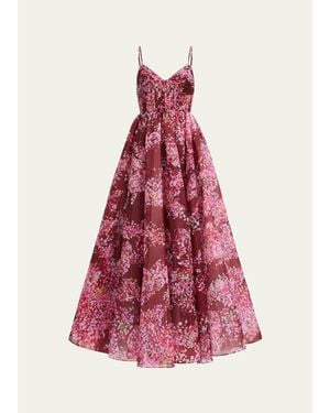 Aje. Fortuna Floral Sleeveless Maxi Dress - Red