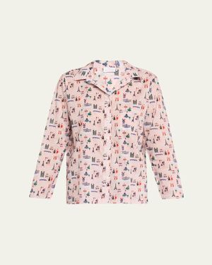 Pour Les Femmes Paris Novelty Pajama Set - Pink