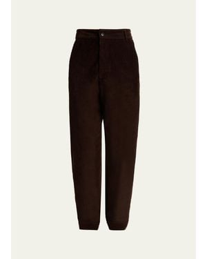 Moncler Corduroy Straight-Leg Pants - Black