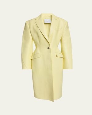 Givenchy Leather Cocoon Coat - Yellow