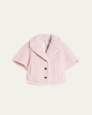 Max Mara Teddy Alpaca-Blend Cape - Pink