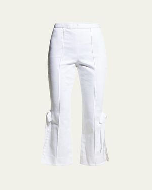 Cinq À Sept Lou Denim Pants With Ties - White