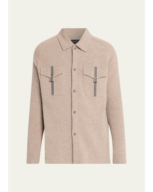 Sease Wool-Cashmere Felted Overshirt - Natural