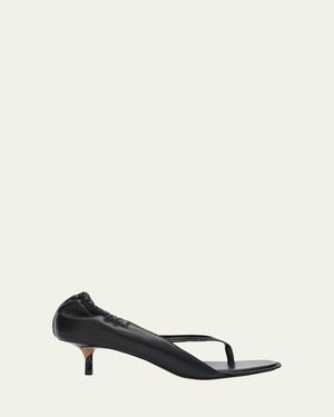 Jacquemus 45Mm Les Infradit Leather Thong Sandals - Natural