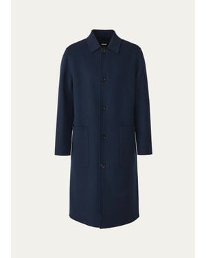 Mackage Beckett Handmade Wool Overcoat - Blue