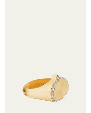 KAMAL Eye Adore Diamond Signet Ring - Natural