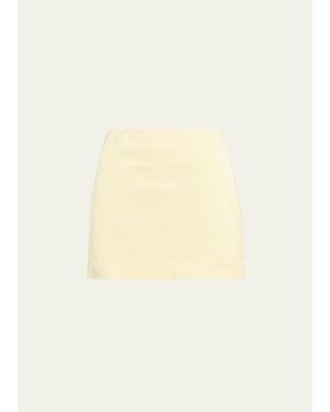 A.L.C. Petra Satin Mini Skirt - Natural