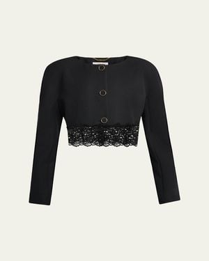 Chloé Lower Impact Wool Grain De Poudre Jacket - Black