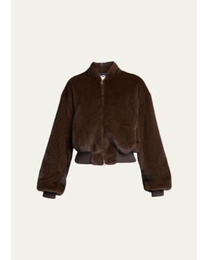 Stella McCartney Faux-Fur Bomber Jacket - Brown