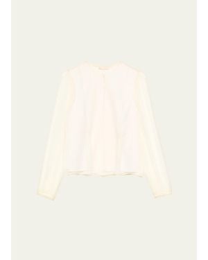 Ulla Johnson Lucette Long-Sleeve Blouse - Natural