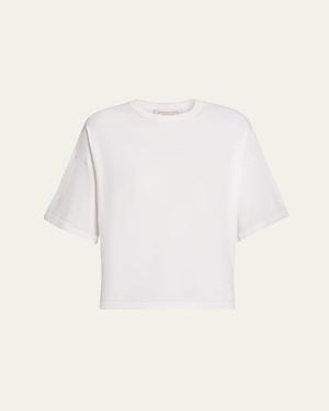 Michael Kors Shaun Crewneck Boxy Tee - Natural