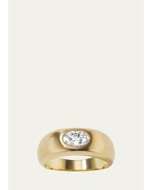Aaryah 18K Natural Oval Diamond Shani Ring