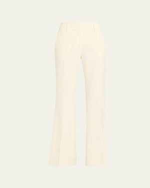 Gabriela Hearst Rhein Flare-Leg Virgin Wool Pants - Natural