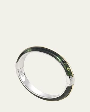 BY PARIAH Essential Stacking Cuff Bracelet, Moss Agate - Natural