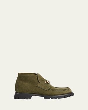 Gucci Ankle Boot With Horsebit - Green