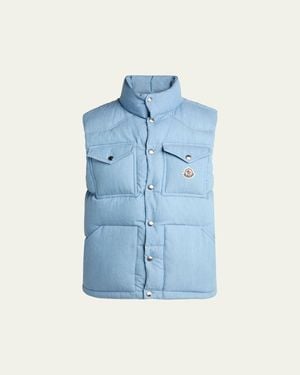 Moncler Quilted Puffer Vest - Blue