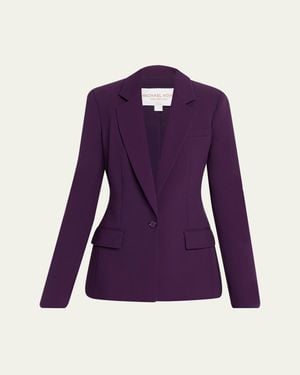 Michael Kors Tailored Single-Button Blazer - Purple