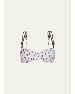 ViX Gal Mel Polka-Dot Bikini Top - Blue