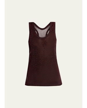 Isabel Marant Cevara Metallic Striped Tank Top - Red