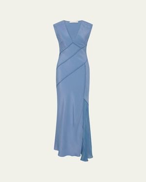 SIR. Elin Paneled Gown - Blue