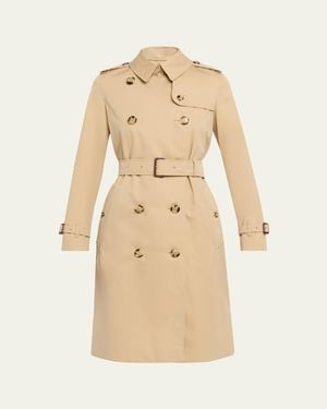 Burberry Kensington Long Trench Coat - Natural