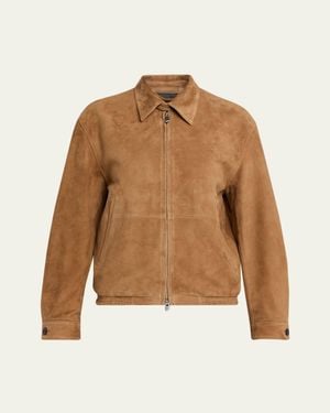 Tonywack Blouson Goat Suede Jacket - Brown