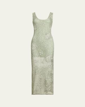 Ramy Brook Liliana Embroidered Crochet Midi Dress - Green