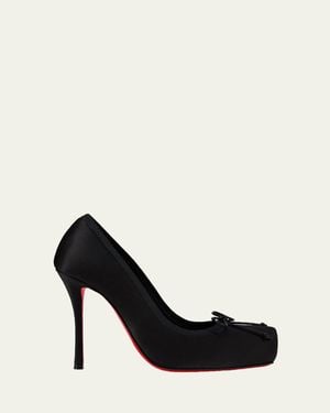 Christian Louboutin Cassia Satin-Sole Ballerina Pumps - Black