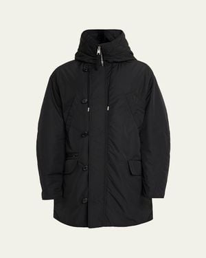 Givenchy Couture Seam Hooded Parka - Black