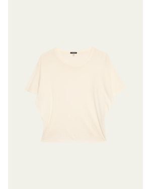 R13 Cashmere-Blend Tight Waist Tee - Natural