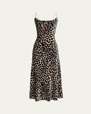 Balmain Leopard Velvet Dress - White