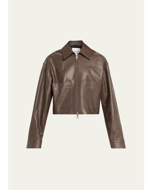Nanushka Phebe Leather Jacket - Brown
