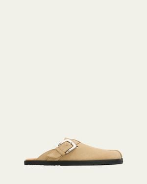 Maison Margiela Tabi Suede Daily Mules - Natural