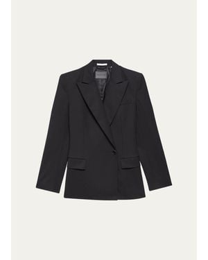 Helmut Lang Wool Gabardine Blazer - Blue