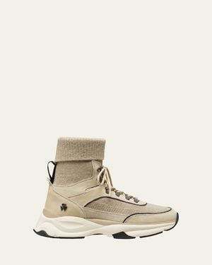 Stuart Weitzman Sw High-Top Leather Hiker Sneaker Sneakers - Natural