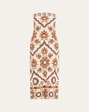Cara Cara Rome Strapless Knit Midi Dress - White