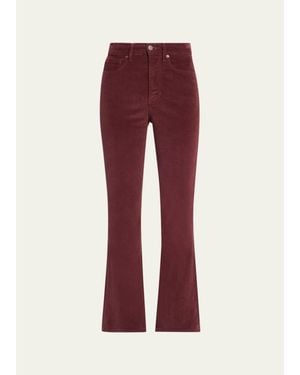 Veronica Beard Carson High-Rise Super Stretch Jeans - Red