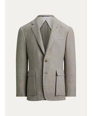 Ralph Lauren Hadley Hand-Tailored Textured Jacket - Gray