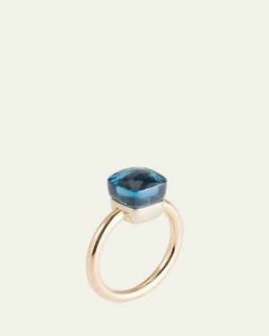 Pomellato Nudo Petite 18K Rose London Topaz Ring - Blue