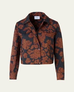 Akris Punto Ikat Flower Motorbike Jacket - Brown